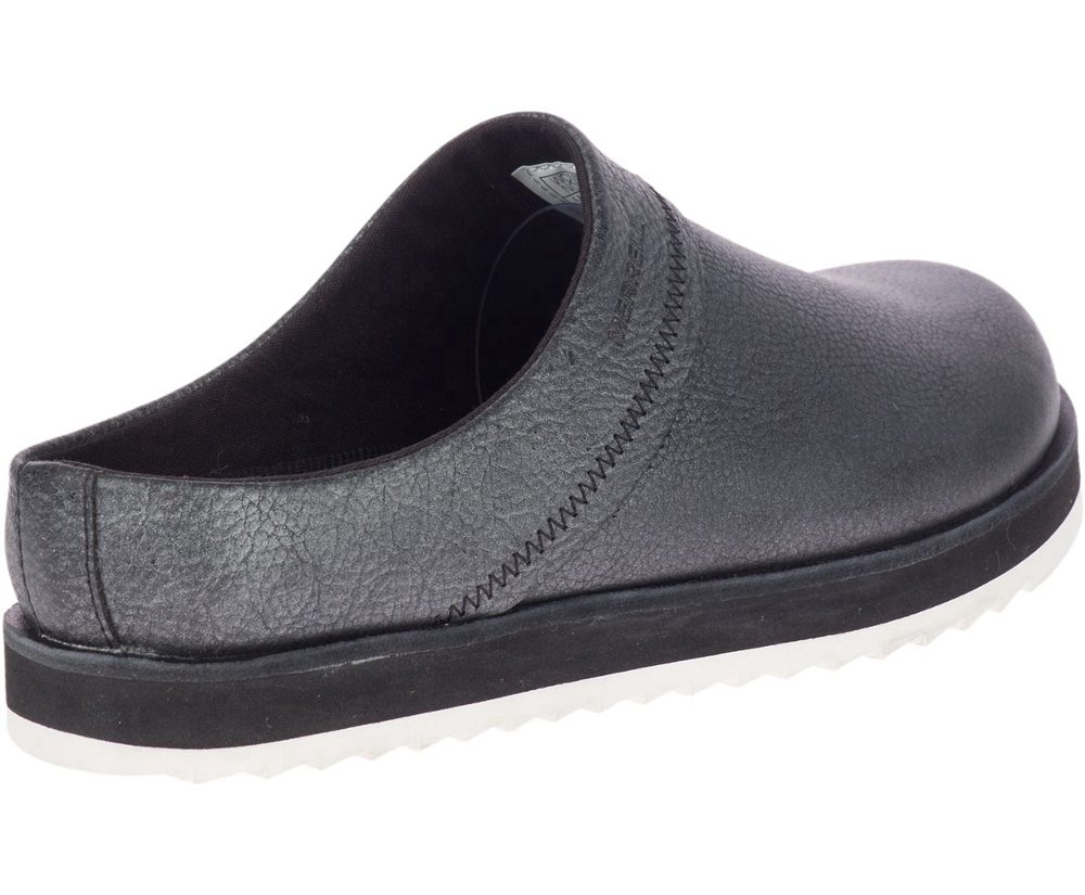 Merrell Slip Ons Damskie Czarne - Juno Clog Skórzane - 820356-AUN